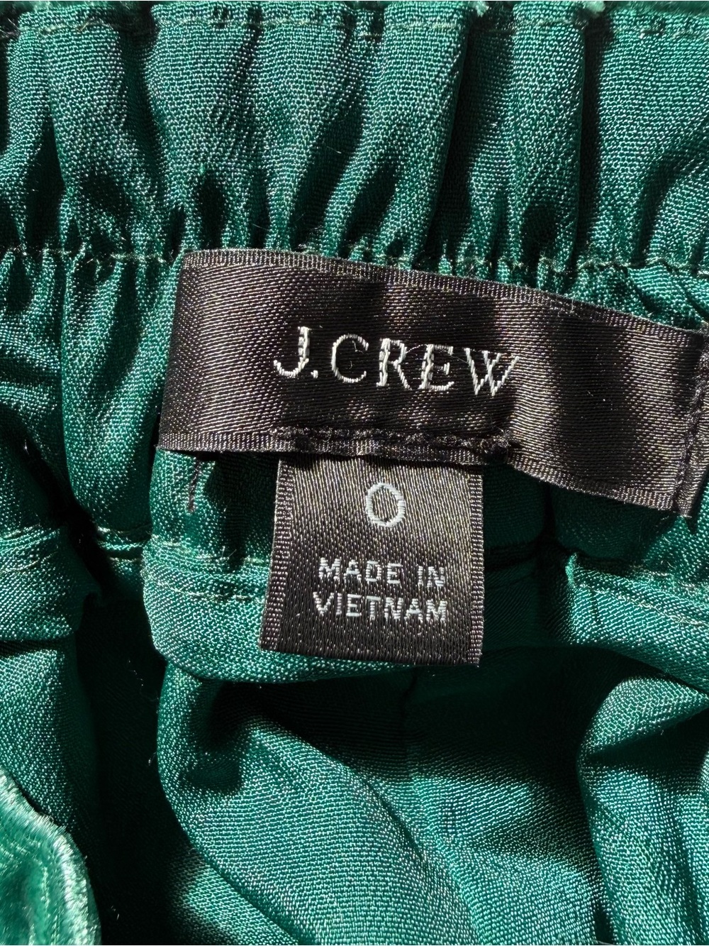 XS J. Crew Green Velvet Pants w/Stretchy Waist + Pockets - Picture 5 of 7